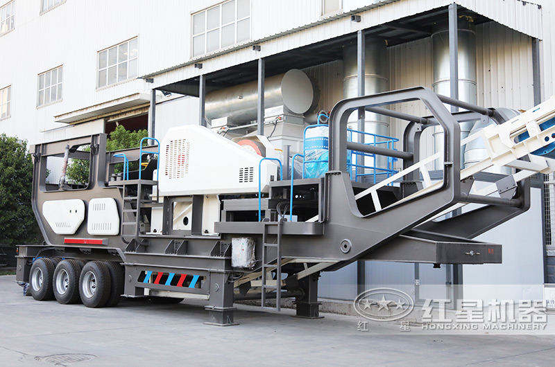 輪胎移動鄂破機，車頭牽引隨意行走，對環(huán)境要求低 