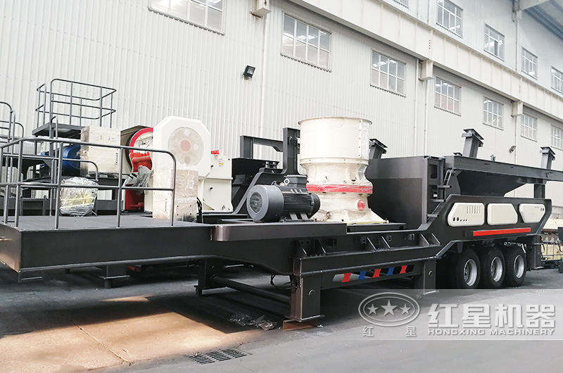 圓錐破車載制砂機(jī)，產(chǎn)量高針片狀少