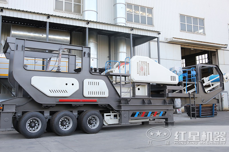 移動顎式石子破碎機圖片、進料粒度大